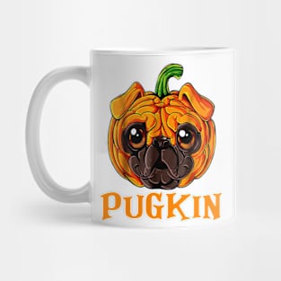 Pugkin Funny Pug And Pumpkin Mug